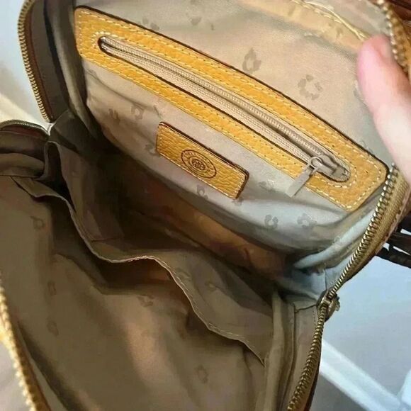 Vintage pebbled leather crossbody bag yurie Nitani classic style - Picture 8 of 10